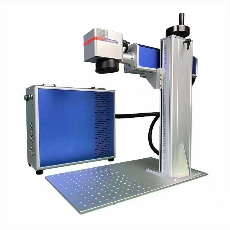 Laser marking machine with stainless steel metal plastic beverage bottle table laser marking machine
